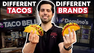 Eating Tacos from Every Brand for a Day  Trying Every Taco 🌮 [upl. by Risser860]