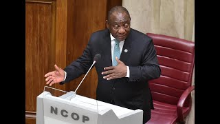 President Ramaphosa delivers an annual address to the National Council of Provinces in Parliament [upl. by Salisbury]