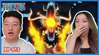 BLAST BREATH KAIDO IS INSANE  One Piece Episode 913 Couples Reaction amp Discussion [upl. by Kirkpatrick]