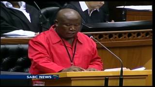 Julius Malema reacts to SONA 2014 in parliament [upl. by Bunker]