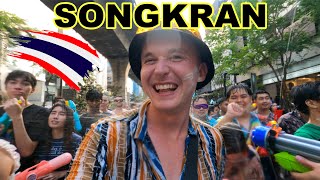 SONGKRAN in Bangkok 2024  Worlds biggest water fight  Thailand travel vlog [upl. by Hatnamas]