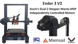 Kevin AkaSam Dual Motor Z Belt Mod Ender 3 V2 Manta M5PCB1 and Klipper ZTilt Configuration [upl. by Norit532]