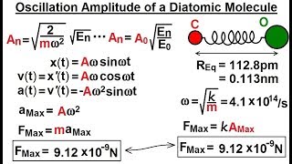 Physics  Ch 66 Ch 4 Quantum Mechanics Schrodinger Eqn 51 of 92 Oscillator Amplitude  Diatomic [upl. by Anaitak955]