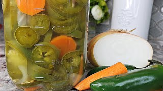 PICKLED JALAPENOS  Easy Pickled Jalapeños Recipe  Jalapeños En Escabeche [upl. by Dnarb]