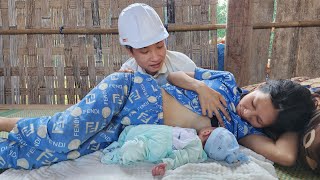 A wonderful husband cooks for his wife and takes care of their newborn childPhan Thị Cương [upl. by Ronaele]