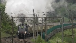 LNER 60007 Sir Nigel Gresley  The Blue Streak gallops up Shap 230524 [upl. by Laine]