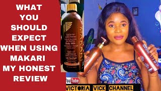 Makari Toning Glycerin and Makari Exclusive Toning Body Milk ReviewHow to Use amp the Side Effects [upl. by Kandy682]