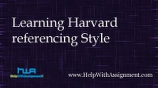 Learning Harvard referencing Style [upl. by Eirroc95]