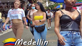 Medellin Colombia Walking Tour  El Centro Downtown Medellin 4K [upl. by Isleana]