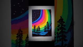 Boho Rain Bow Acrylic Painting For Beginners  art drawing sunset painting [upl. by Yrffoeg]