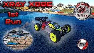 Xray XB8E 1st time at the track with Hobbywing XERUN XR8 SCT 1900kv Combo [upl. by Nomyaw]