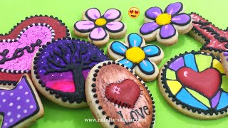 Cómo decorar galletas con GLASA REAL o royal icing Natalia Salazar [upl. by Wilkins]