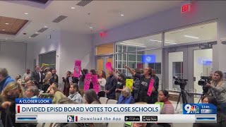 Divided EPISD board votes to close schools [upl. by Aiva]