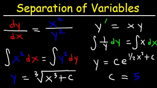 Separable First Order Differential Equations  Basic Introduction [upl. by Eanrahc231]