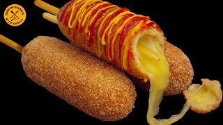 Mozzarella Cheese Corn Dog Recipe  Corn Dog Home Made Corn Dog  Street Food [upl. by Angell130]