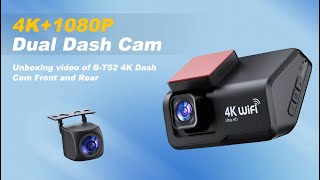 Unboxing video of BT52 4K Dash Cam Front and Rear [upl. by Naloc]