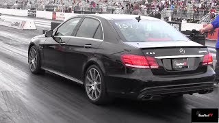 577 HP 2014 Mercedes E63S 4Matic  14 Mile Drag Race  No Launch Control  Road Test TV ® [upl. by Akemor868]