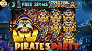 Community Member Lands Record Win On 😱 Pirates Party  NetEnt  New Online Slot EPIC Big WIN [upl. by Nangem216]