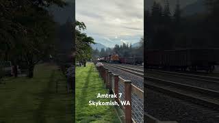 Amtrak 7 rolling through Skykomish WA [upl. by Farmann]