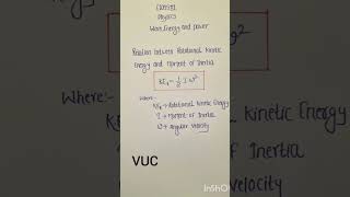 Relation between rotational kinetic energy and momwnt of inertia physics byviveksir class11 [upl. by Hrutkay613]