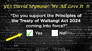 YES YES YES To Seymour’s NZ Treaty Principles Bill [upl. by Suelo748]