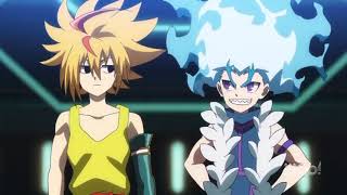 Beyblade burst surge raid luinor and mirage fafnir Vs brave valtyrek and super Hyperion [upl. by Ashely159]