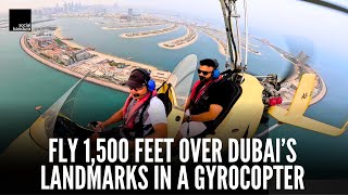 GYROCOPTER Flight Over Dubai  SkyDive Dubai  Social Kandura [upl. by Terza28]