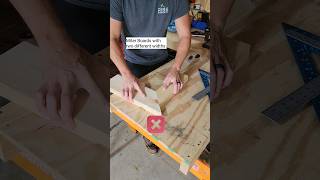 Miter two different width boards [upl. by Gwendolen]