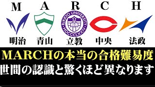 MARCHの本当の合格難易度がこちら。この動画１本で全てわかります【明治青学立教中央法政】 [upl. by Abbi]