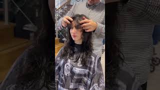 Corte de pelo en capas para pelo rizado cabello cortedepelo wolfcut [upl. by Enelegna]