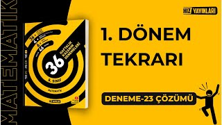 Hız Yayınları 8 Sınıf Matematik 36 Haftalık Deneme Çözümü23 1DÖNEM TEKRAR [upl. by Alemak465]