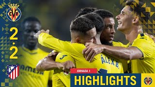 HIGHLIGHTS  Villarreal 22 Atlético  LALIGA [upl. by Weatherley85]