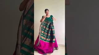 Lehenga Style Draping Saree♥️♥️♥️ drapingtechnique lehenga saree [upl. by Indihar137]