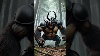 Animal fusion 🧬 Gorilla amp Rhino Beetle shorts youtube youtubeshorts [upl. by Enaujed64]