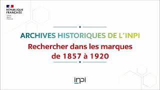 INPI  Recherche de marques historiques [upl. by Nnaylime]