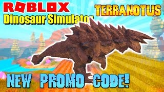 Roblox Dinosaur Simulator  FREE PROMO CODE Terranotus Plateosaurus [upl. by Reaht]