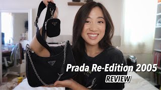 PRADA RE EDITION 2005 BAG REVIEW  ONE MONTH LATER  IS IT WORTH IT [upl. by Osei798]