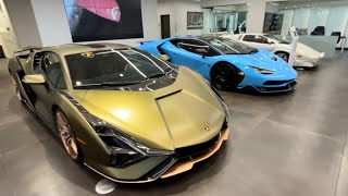 Walk around of Prestige Imports and Lamborghini Miami [upl. by Nnateragram121]