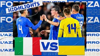 Highlights ItaliaUcraina 22  Under 21  Amichevole [upl. by Yllitnahc]