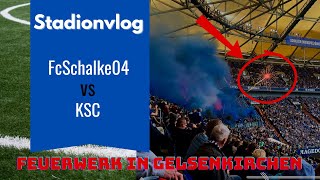 FEUERWERK AUF SCHALKE 🔵⚪️ STADIONVLOG gegen Karlsruher SC [upl. by Falda]