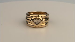 CHOPARD Happy Diamond collection diamond gold band ring [upl. by Couhp]