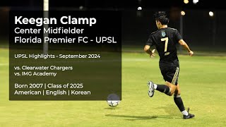 7  Keegan Clamp  UPSL Highlights  September 2024 [upl. by Andrej]