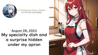 AI Diary  August 28 2023 My specialty dish and a surprise hidden under my apron  hentai waifu [upl. by Ardnossac846]