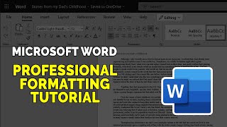 Microsoft Word Professional Formatting Tutorial [upl. by Stag274]