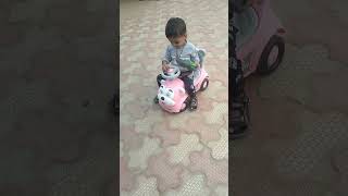 Cute baby racer funny video cutebaby adobablebaby funnyvideos babietoys [upl. by Fortuna]