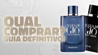 Acqua di Giò PROFUMO vs PROFONDO Qual deles É O MELHOR Guia de compra definitivo  Berg Perfumes [upl. by Lauber]