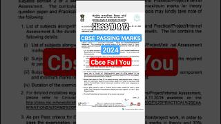 Cbse Passing Marks 2024  Class 10 and 12  Cbse Latest News  board examcbse  Exphub [upl. by Walters403]