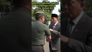 Kunjungan Perdana ke Mabes TNI Menhan Sjafrie Disambut Panglima Jenderal Agus [upl. by Cohby]