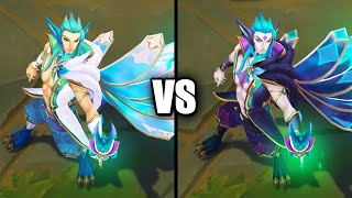 Redeemed Star Guardian Rakan vs Star Guardian Rakan Skins Comparison League of Legends [upl. by Christis]