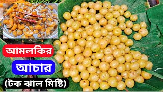 আমলকির টক ঝাল মিষ্টি আচার  Amlokir achar  Amlokir achar recipe  achar tok recipe food pickle [upl. by Ahsikcin396]